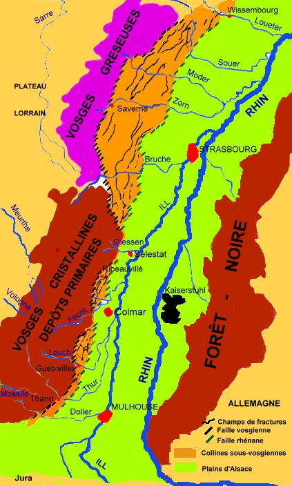 Carte géologique Vosges - Alsace - Michel CRIVELLARO