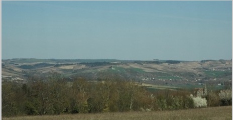 Vallée de l'Yonne . Coteaiux d'Irancy plantés de vignobles Vallée de l'Yonne . Coteaiux d'Irancy plantés de vignobles