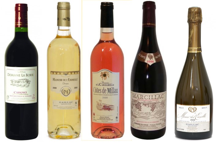 Bouteilles de vins de la région Quercy - Albigeois - Rouergue - Tarn & Garonne