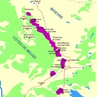 Carte des appellations viticoles des Côtes de Meuse.